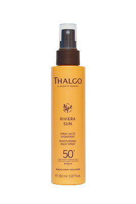 Riviera Sun Солнцезащитный увлажняющий спрей-молочко SPF 50+ для лица и тела, 150 мл 