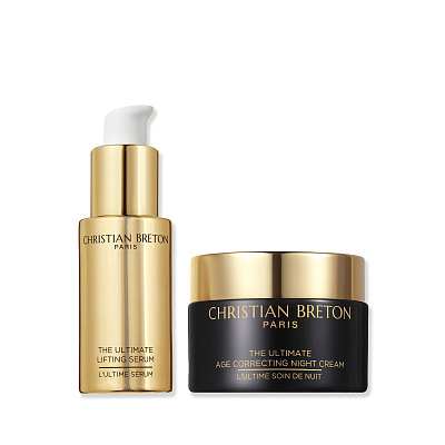 Набор "Глобальный антивозрастной эффект" с ночным кремом в черной подарочной упаковке