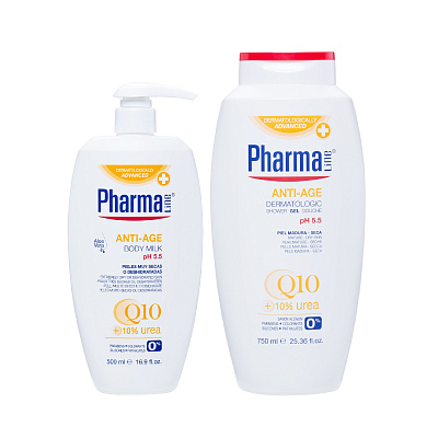 Дуэт" Молочко для Тела Антивозрастное и Гель для Душа"