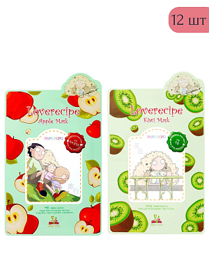 Набор Тканевая маска с Яблоком 6 шт +Тканевая маска с Киви 6 шт