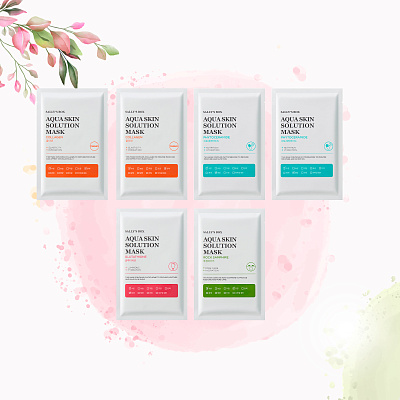 Набор Aqua Skin Solution 6 масок для питания, эластичности, улучшения цвета лица и сужения пор