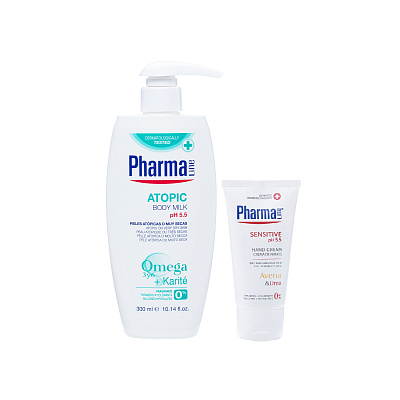 Дуэт" Крем для Рук и Ногтей и Молочко для Тела для Сухой и Чувствительной Кожи, 300 мл