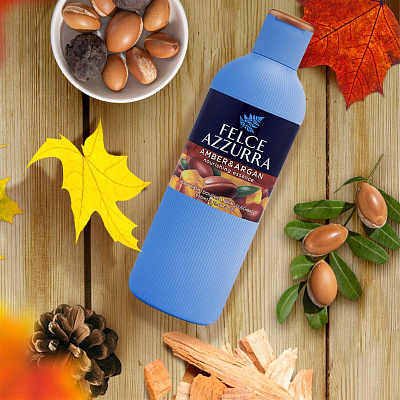 Парфюмированный гель для ванны и душа "Напитывающий аромат" Амбра и Аргана