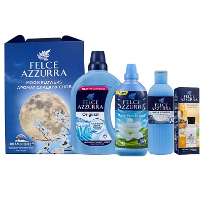 Набор FELCE AZZURRA "Триумф свежести"  (Жидкое моющее средство+ Гель для душа+ Кондиционер + Ароматический диффузор) 