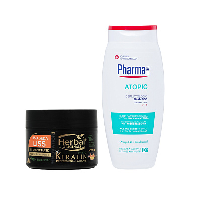 Дуэт" Маска Фито-Кератин  и Шампунь для Чувствительной Кожи Головы, 250 мл