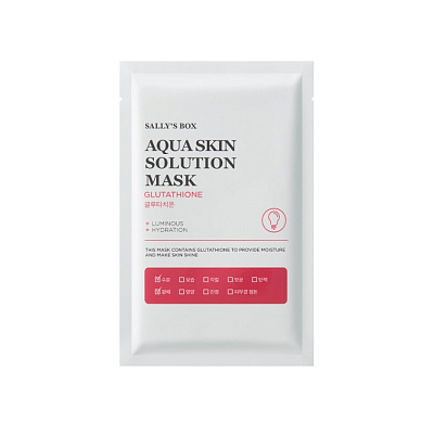 Sally's box Aqua Skin Solution Тканевая маска  Глутатион  (улучшение цвета лица)