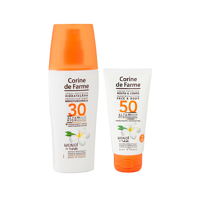 Набор Cолнцезащитный №4 ( спрей-экран и крем для лица и тела)