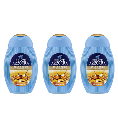 Набор гелей для душа FELCE AZZURRA «Золото и специи» — 3 шт. по 250 мл