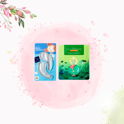 Сет Море Удовольствий  Гидрогелевая маска с Пантенолом + патчи для кожи вокруг глаз