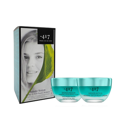Набор "Увлажнение. Линия INFINITE MOTION" ( Ночной  крем с детокс-эффектом 50 мл + Интенсивный увл. крем для лица 50 мл)