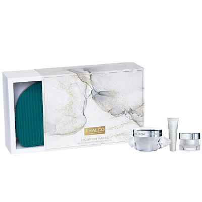 Набор Exception Marine(Интен. Антивозрст.Укреп.Крем50мл + Интен.Антивозрст.Укреп.Сывор.10мл + Интен.Антивозр.Крем-Лифт. д.Кож.В.Глаз15мл + Косметичка)